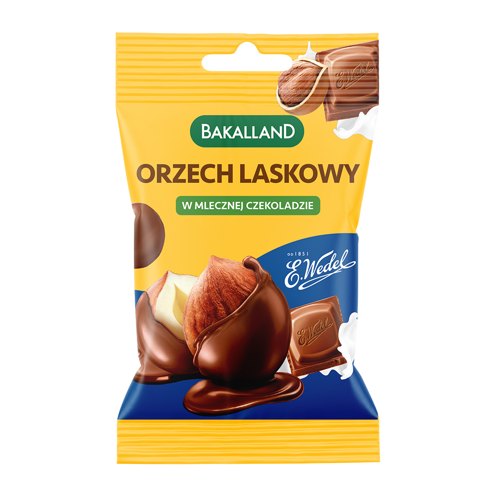 Bakalland Orzech laskowy w mlecznej czekoladzie Wedel 38g